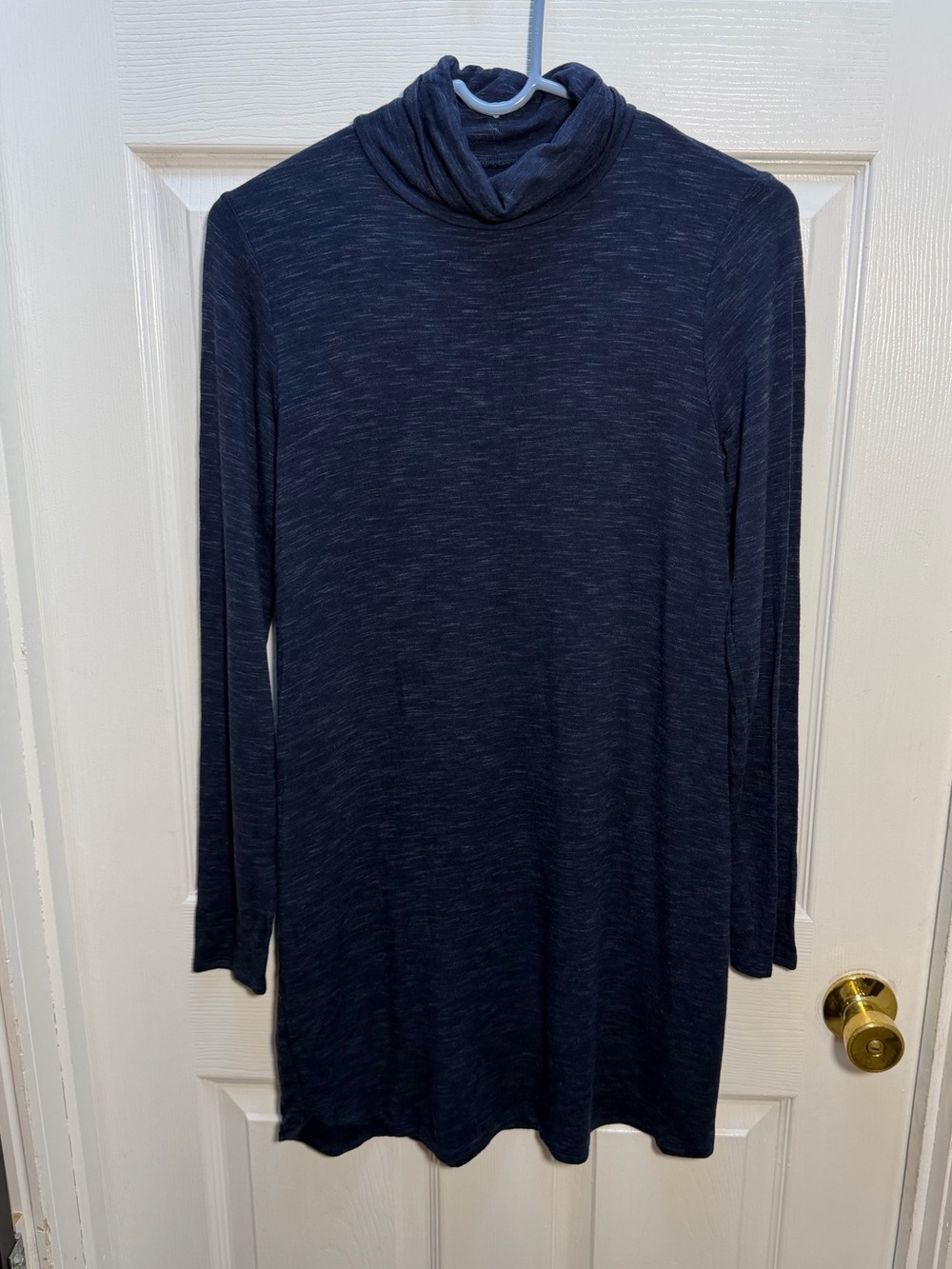 Abercrombie & Fitch Navy Long-Sleeve Turtleneck Dress